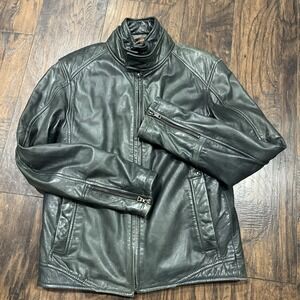 Women's Danier Leather Jacket Soft Gray Removable Vest 3M Liner Sz Small / Biker